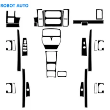 43x For Dodge Dakota Durango 2001-04 Gloss Piano Black Kits Full Interior Trim