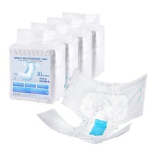 XL Size Incontinence Briefs - Adult Protective Underwear w/Adhesive Tabs