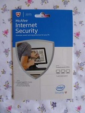 NEW McAfee Internet Security 2015 - 3 PCs 1 Year protection