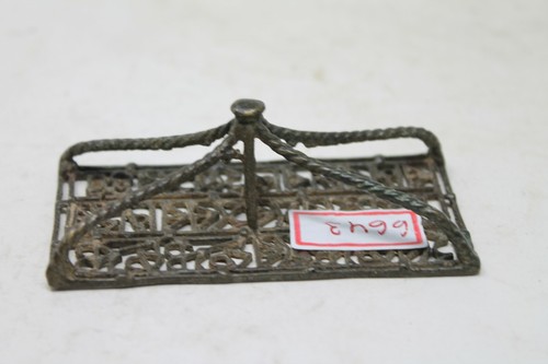Antiguo Raro Templo Tilak Jali Corte Latón Joyería Tinte Molde Sello Estampilla NH6643 - Imagen 8 de 10