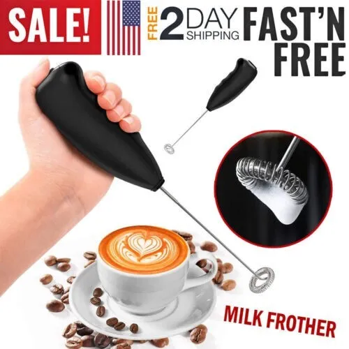 Handheld, Coffee Frother Battery Operated - Electric Whisk Coffee