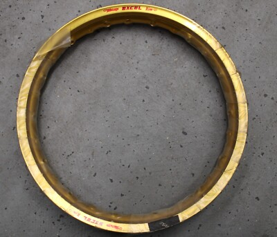 #ad EXCELL RIMS 14X1.60 28 HOLES GOLD TAKASAGO ZG407: KAWASAKI KX80 1987 $79.95