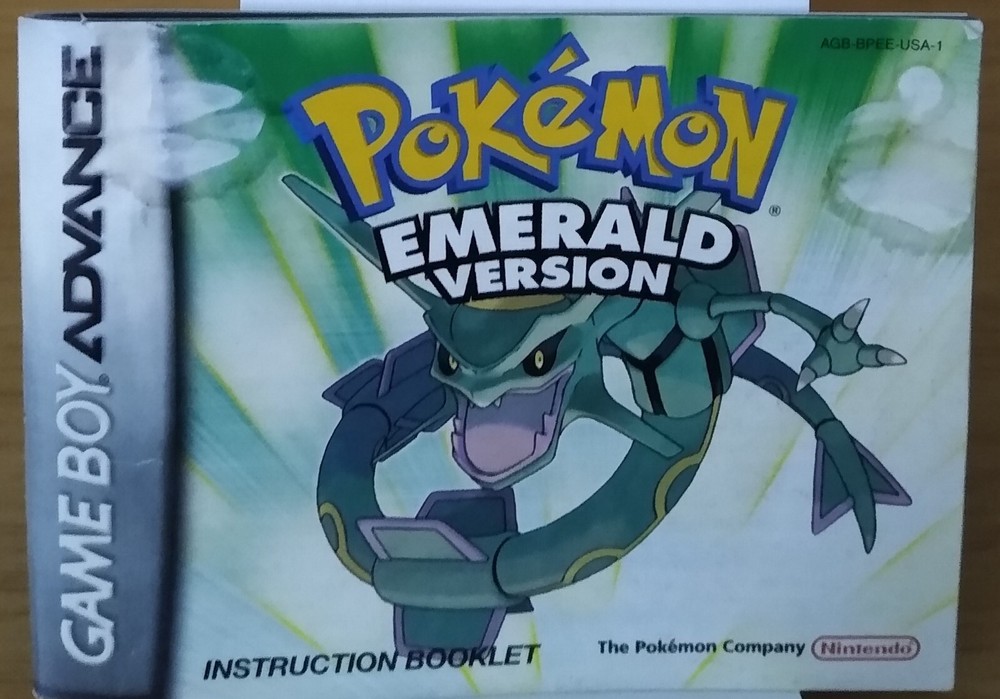 Pokemon Emerald Version GameBoy Advance Instruction Booklet Only