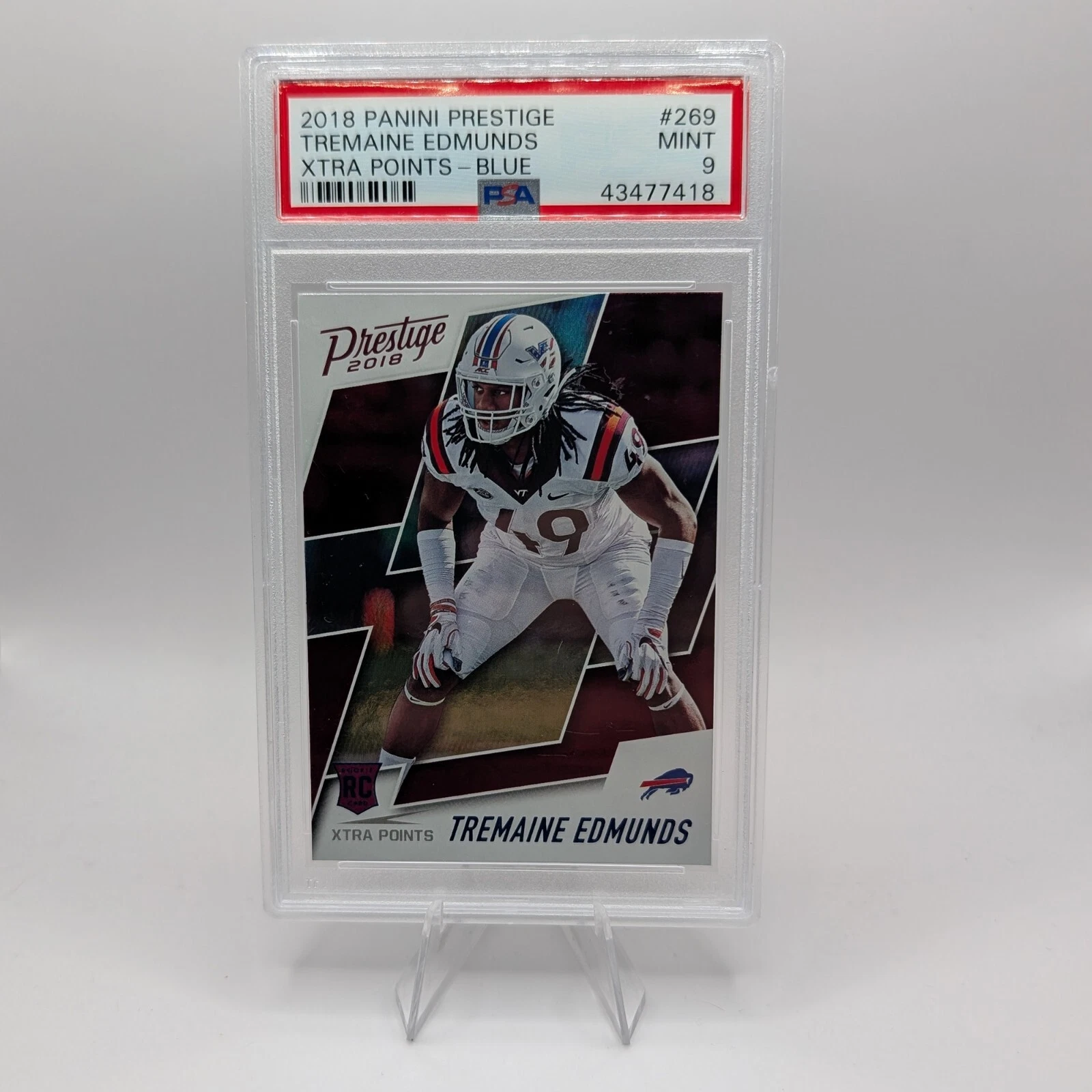 Tremaine Edmunds Panini Prestige #269 Blue Xtra Points