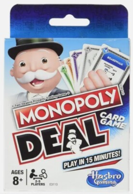 Monopoly Deal Card Game Hasbro Game New in Box. 2-5 Players. Play In 15 Minutes