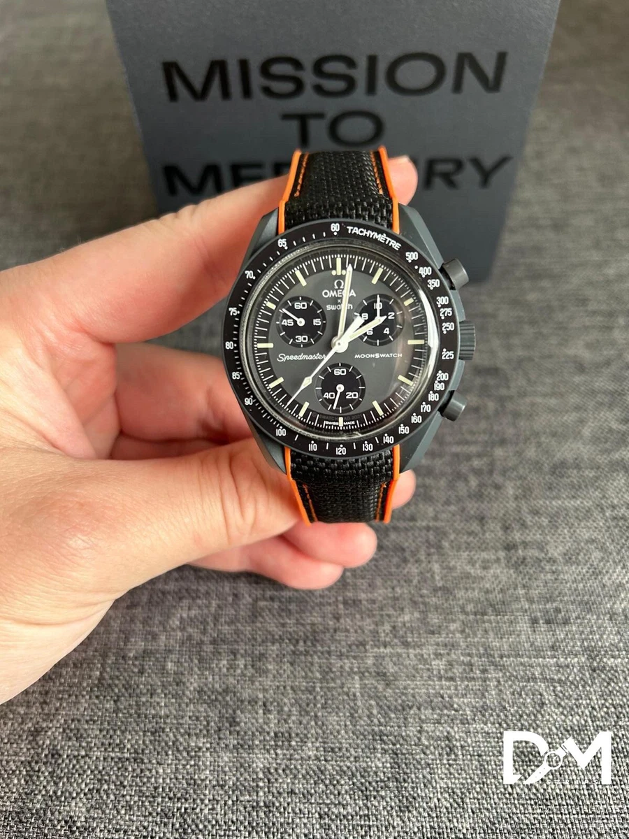 Omega x Swatch Moonswatch BLACK RUBBER STRAP BUCKLE WATCH NOT FOR SALE