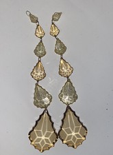 Katherine's Collection Gold Chandelier Drop Ornaments Set Of 2 NEW