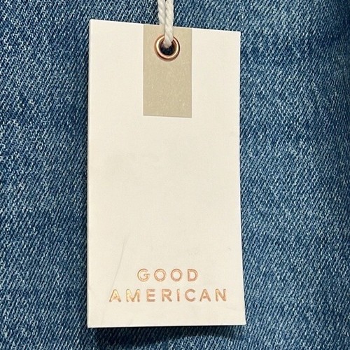Good American Jeans Femme Taille 15 Jambe Droite Bon Vintage Medium Lavage NEUF - Photo 11 sur 11