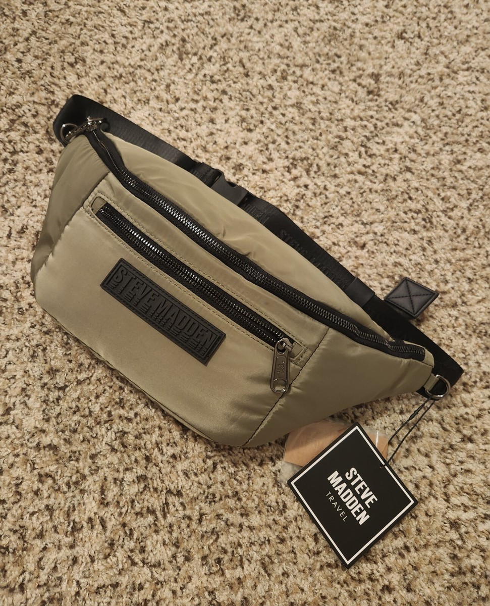 Steve Madden Travel Fanny Pack Sling Olive Large Sz Nylon DT623630 