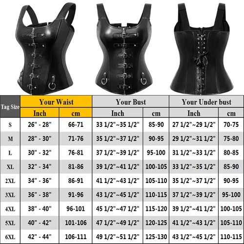Sexy Women Black Lace up Corset Plus Bustier Top Shaper Basque Dress 6-24 Size - Picture 40 of 46