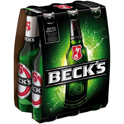 Becks Pils Bier 6er Sixpack Set - 6 x 330ml (4,9% Vol) - inkl. Pfand  - Inkl. P