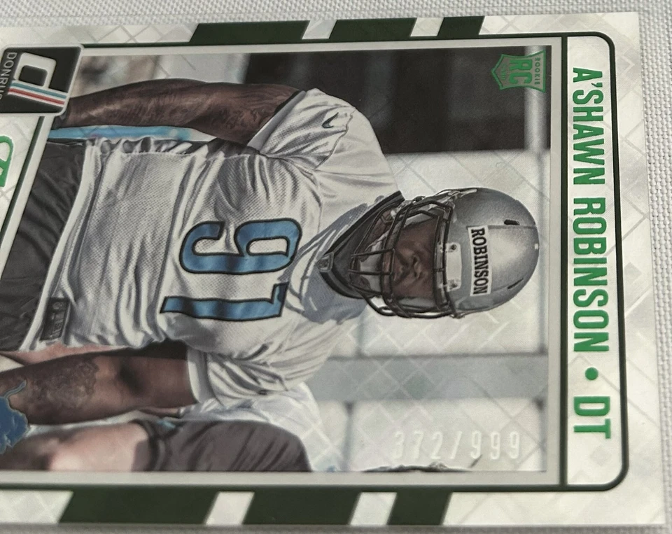 2016 Donruss Football A'Shawn Robinson Detroit Lions Elite Series Rookie #d 999 - Image 3 of 4
