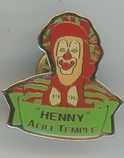 Hat or Lapel Pin - Shriners "HENNY" Afifi Temple Clown Green Red D-3