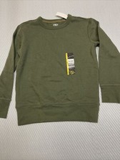 Boys M 8 Athletic Works Green Fleece Crew Sweatshirt New