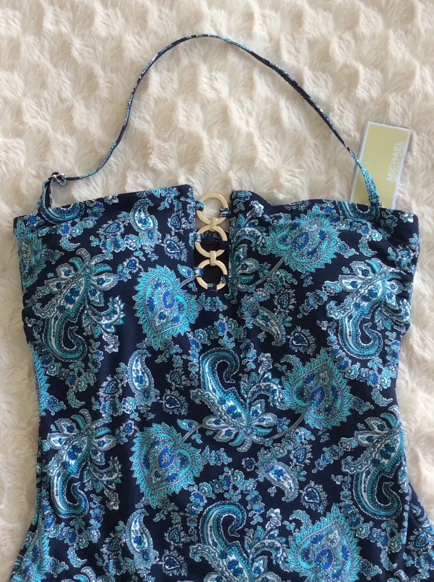 Women s NWT Michael Kors One Piese 445 Aqua Cruise 2019 Size14