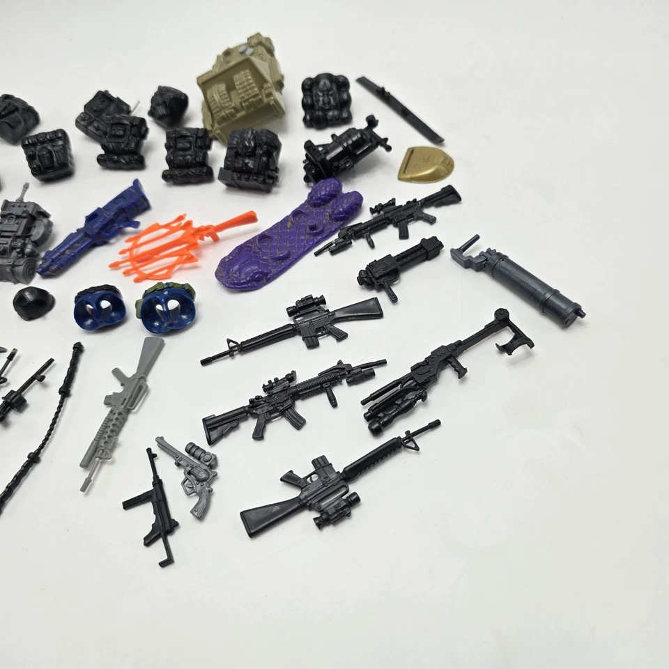 Vintage G.I. Joe 1980s-90s Accessories Weapons Helmets Backpacks Missiles LOT - Image 3 of 4