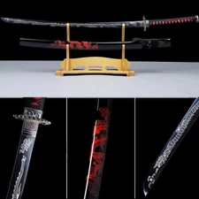 Dragon Blade Japanese Samurai Katana Sword 1095 Carbon Steel Sharp Full Tang