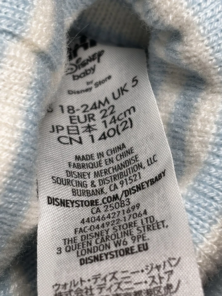 Bebé Niño Niña Talla 18-24 Meses Mickey Mouse Zapatillas Botines Azul Disney Store Foto 4 de 4