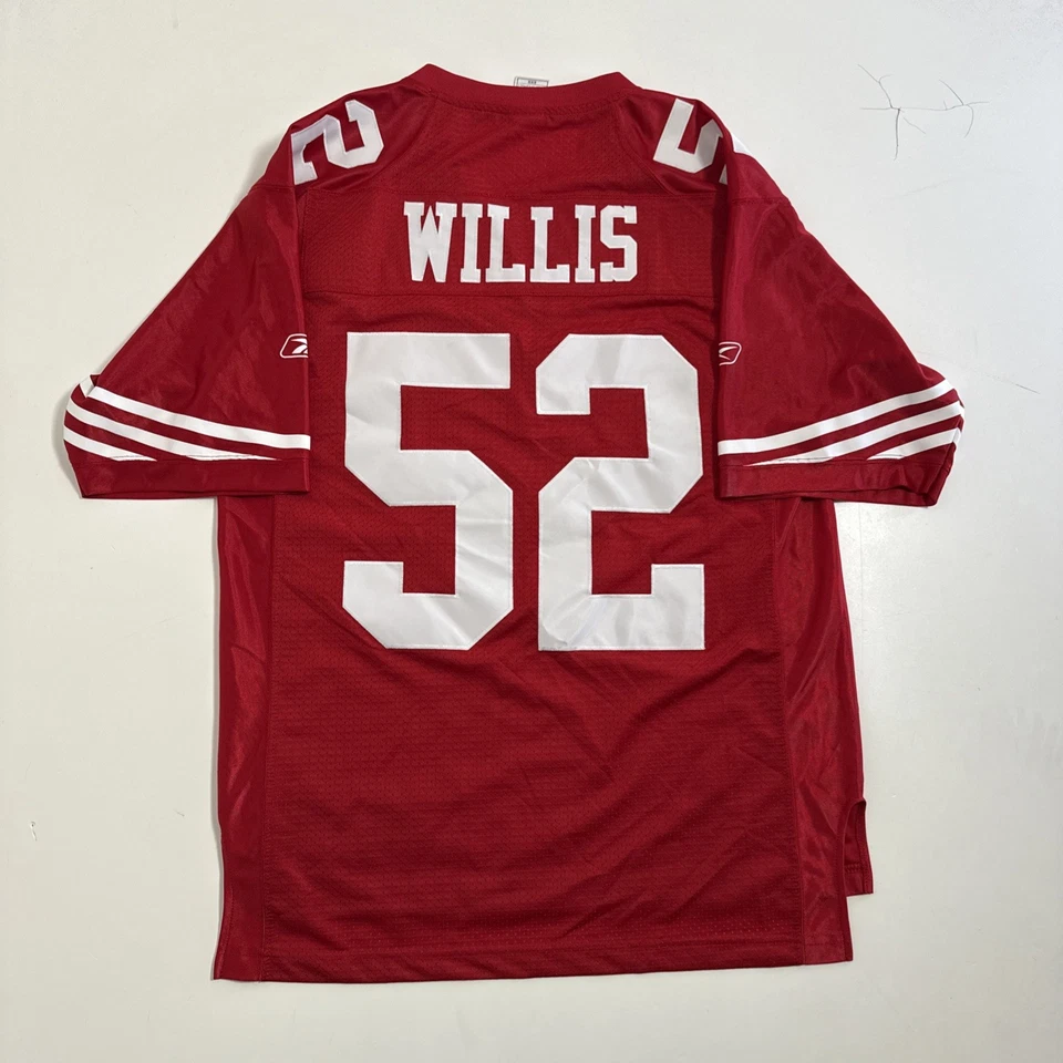 Camiseta para hombre Reebok San Francisco 49ers Patrick Willis #52 talla mediana roja NFL Foto 2 de 4
