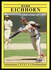 1991 Fleer Mark Eichhorn California Angels #311