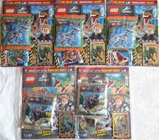 5 LEGO JURASSIC WORLD MAGAZIN Konvolut NEU Mi...