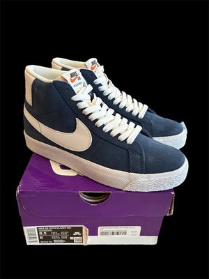 4263) Nike Zoom Blazer SB Mid Navy/White 864349-401 Men s Size 6.5