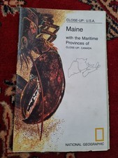 Vintage National Geographic Karte von Maine + Maritime Provinces of Canada 1975