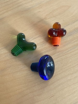 Areaware Hobknob Bottle Stopper - Designed by Fort Standard - Glass - BUNDLE
