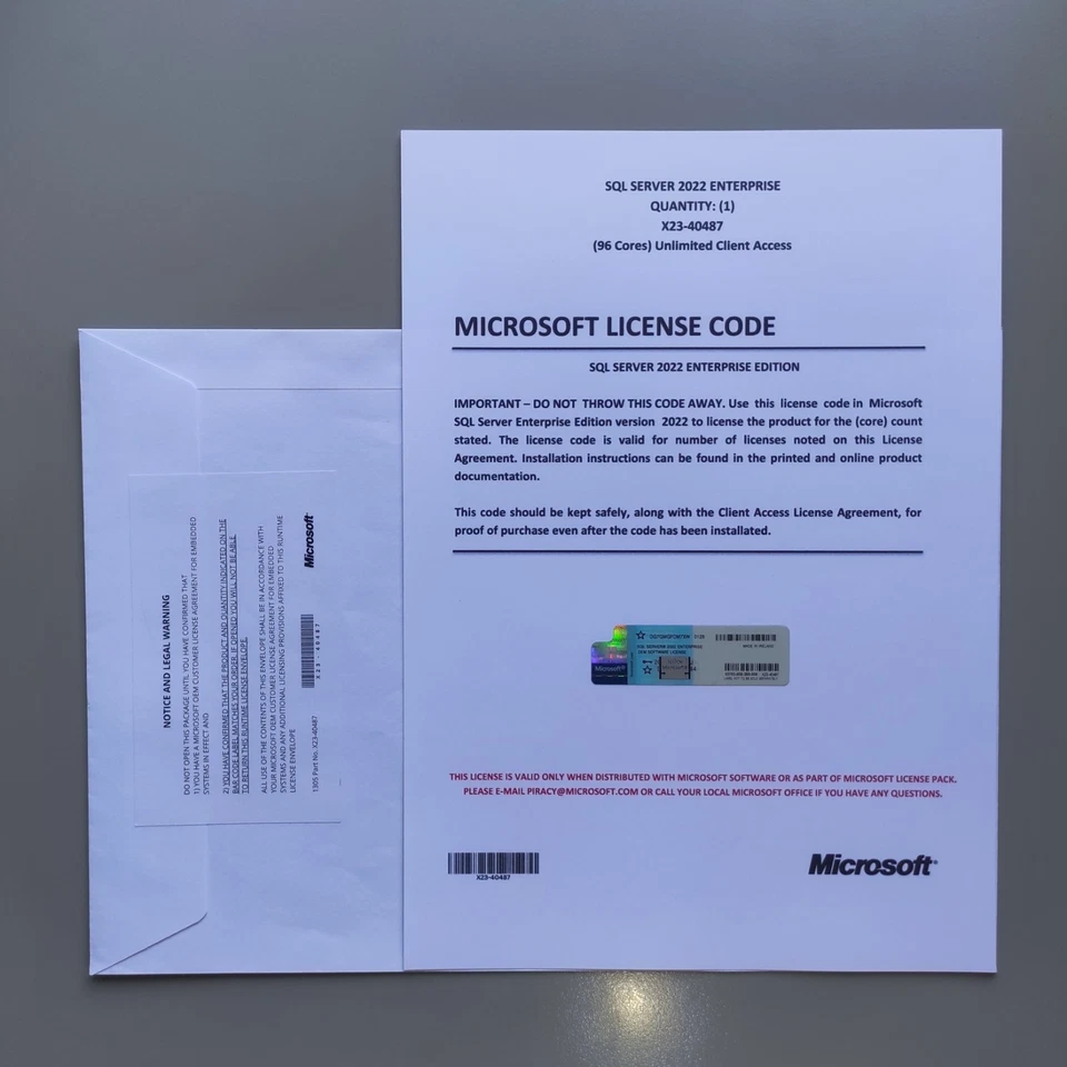 SQL Server 2022 Enterprise 96 Core License & DVD Unlimited CALs with CoA - Image 4 of 4