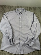 Brooks Brothers Dress Shirt Mens 16.5 34/35 Blue Check Regent Non Iron Supima LS