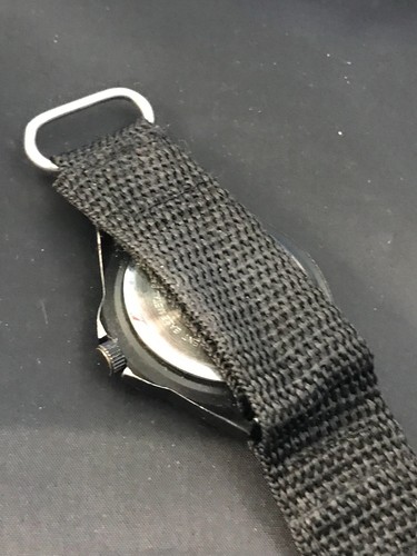 Orologio Uomo Militare Nero Sport Quarzo 39mm Quadrante Nero Cinturino Nylon Funzionante (Lotto2549) - Foto 8 di 8