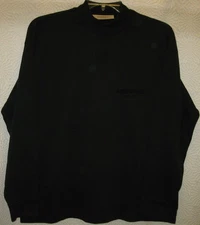 Essential fear of God long sleeve black cotton mock neck shirt men's size small