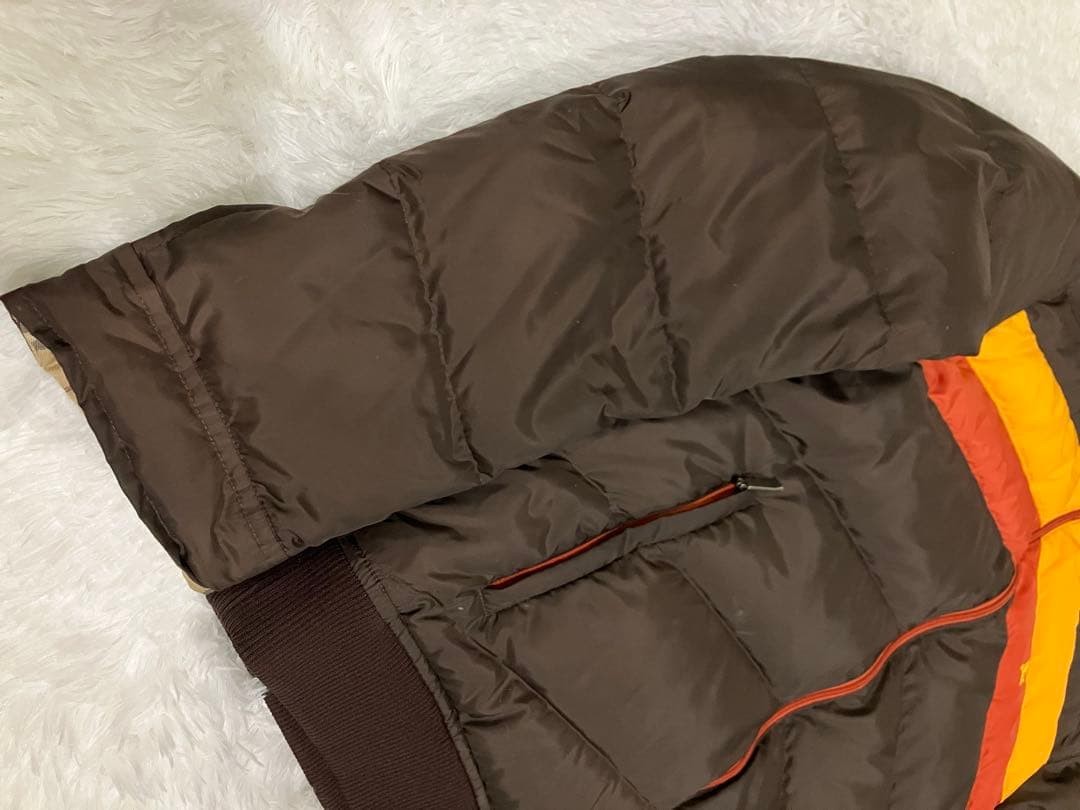 BURBERRY BLACK LABEL Down Jacket Brown Size L From Japan thumbnail 15