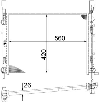 Mahle CR 1156 000S KüHler, MotorküHlung FüR Renault-image