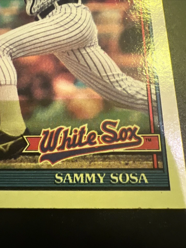 Bowman 1989 béisbol Sammy Sosa #312 radiocontrol novato y 91 Topps #414 Foto 3 de 4