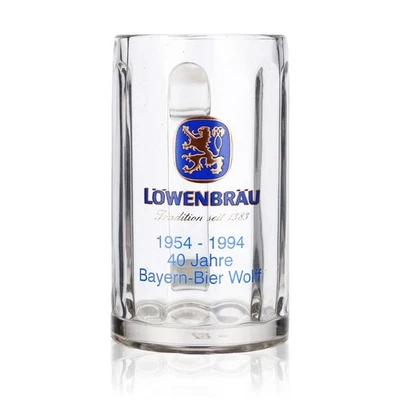 Löwenbräu Bierglas Glas Seidel Krug Krüge 0,3l 40 Jahre Rastal Glückauf