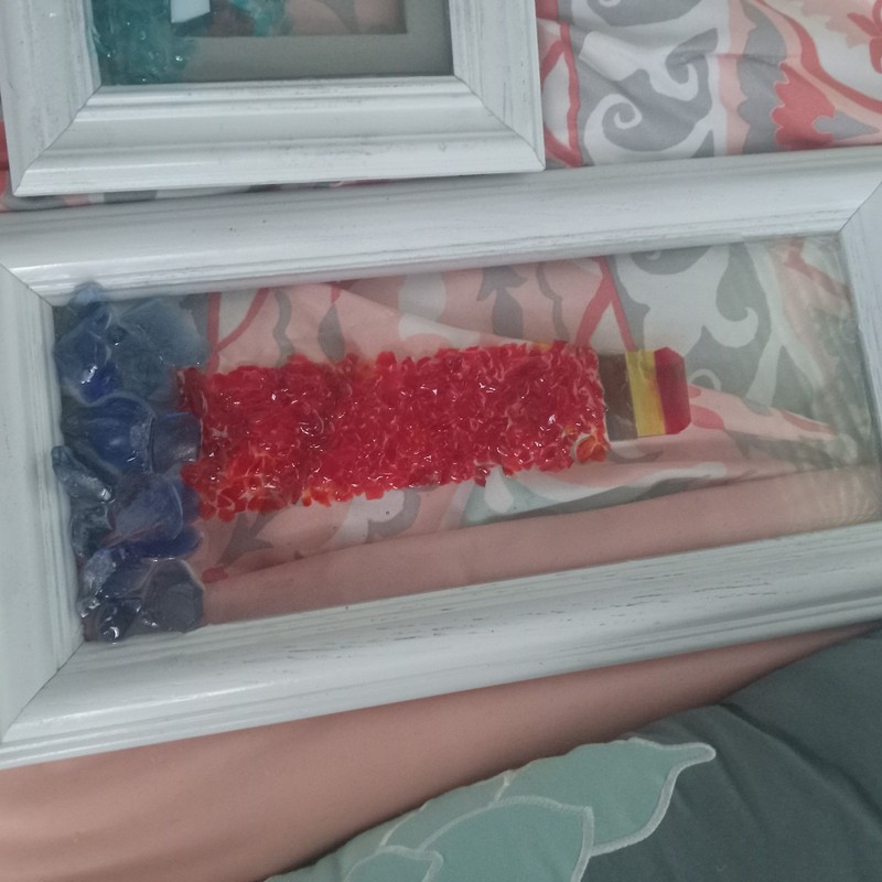 Stain Glass Light House Lighthouse  Framed