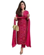 GoSriKi Women's Rayon Blend Straight Printed Kurta with Pant  Dupatta
