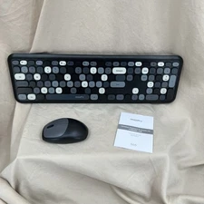 Mofii Wireless Keyboard & Mouse Black Grey Number Pad for Computer Laptop