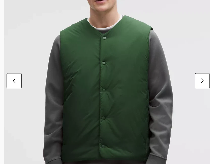 Lululemon Men's ThermoZen Insulated Vest Size large ivyg Ivy Grove green