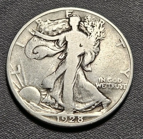 1928-S  walking liberty half dollar Good Date/mint 90% Silver Please See Picture