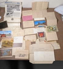 Huge Lot 1 Family 1800s To Mid 1900s Handwritten Letters Postcards Negative 