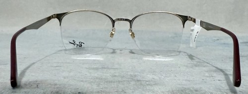 Ray-Ban RB 6422 3007 Half Rim Eyeglasses Glasses Matte Red on Gold 51mm No Case - Picture 3 of 6