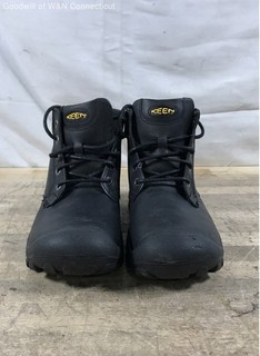 Keen Utility Black Leather 6 Inch Men's Work Boots Size 8
