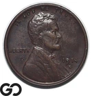 1914-D Lincoln Cent Wheat Penny *Major Key Date* AU RARE This Nice! Bids: 1600