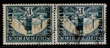 SOUTH AFRICA GVI SG O22, 1½d green & bright gold, USED. Cat £35.