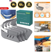 Sheet Holders for Corners Fitted Bed Sheet Straps Lock Fastener Anti-Slip Set...