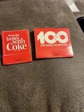 Coca Cola Coke Match Book Matches 100th Centennial Celebration Set Of 2
