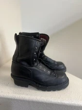 Chippewa Steel Toe Logger Work Boots Black Leather Mens Size 11 M NO INSOLES