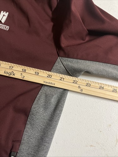 Cutter & Buck CB Windbreaker Jacket Men’s Large Full Zip Maroon Grey Golf New - Picture 15 of 17